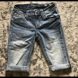 Miss Me Girls Denim Capri/Bermuda EUC